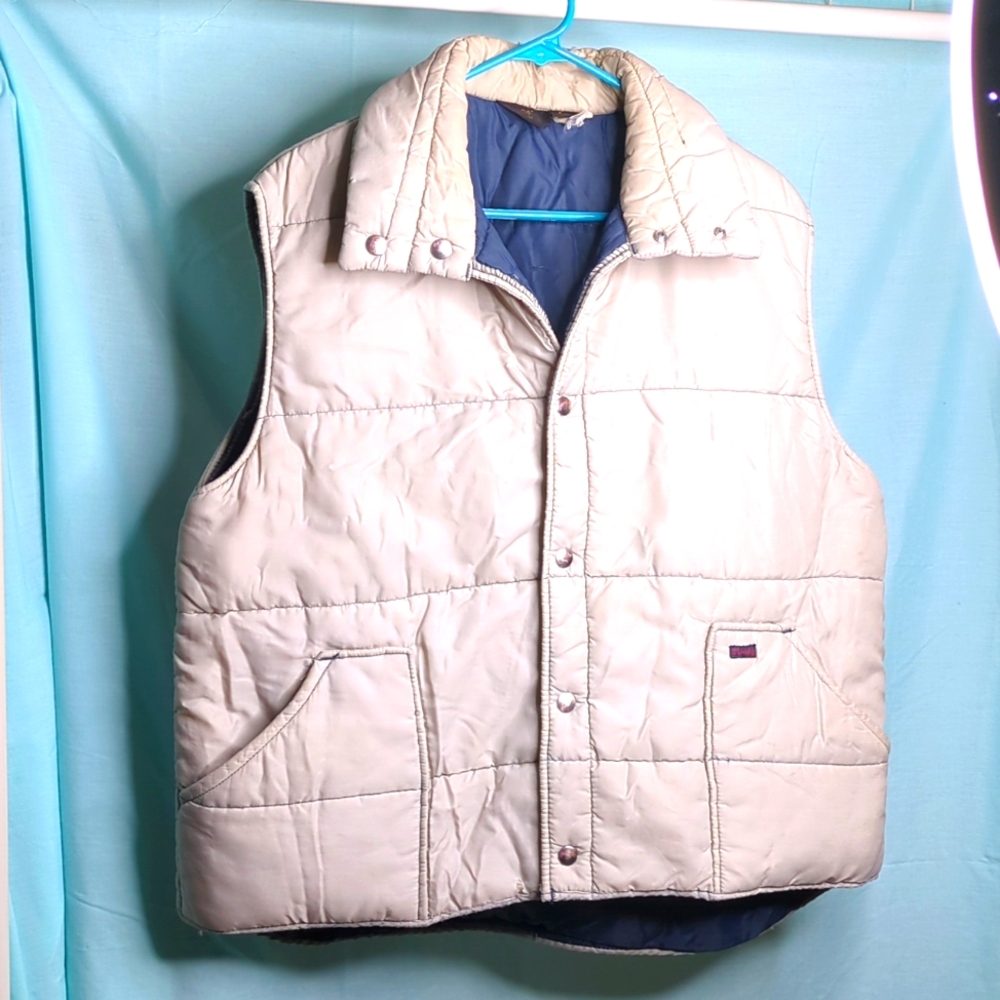 Vintage Wrangler puffer vest sleeveless coat Ranch Rancher